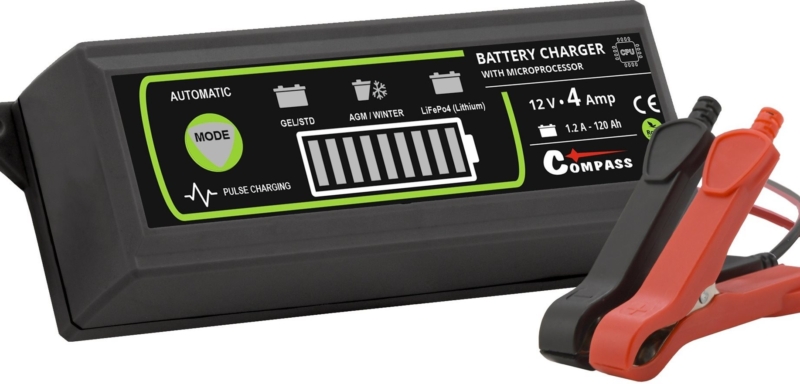 Compass töltő mikroprocesszor 4A 12V PB / GEL max. 120Ah