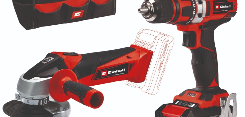 EINHELL akkus fúró + sarokcsiszoló készlet TE-TK 18/2 Li Kit CD+AG, 4257240 (1×4 Ah)