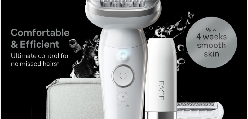 Braun Silk·épil 9&nbsp;9-341, Fehér/Ezüst + mini szőrtelenítő arcra
