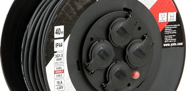 YATO dobhosszabbító kábel 4 foglalat IP44&nbsp;16A 40&nbsp;m
