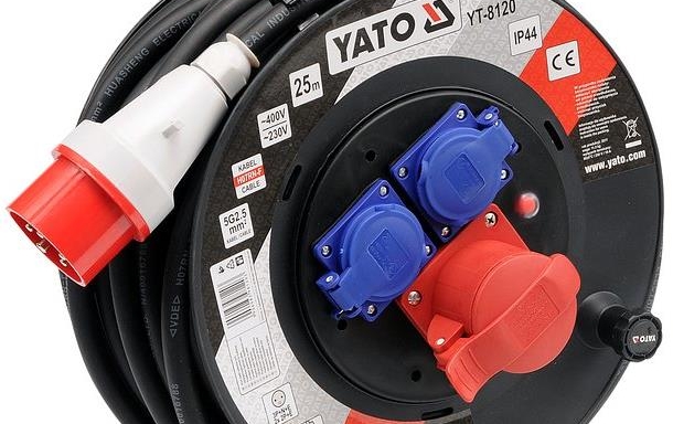 YATO Háromfázisú hosszabbító kábel dobon 25m