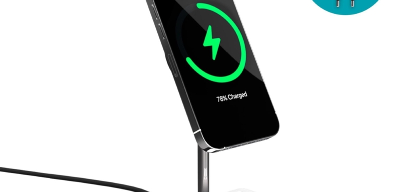 Epico 2in1 vezeték nélküli töltő Made for MagSafe adapterrel a&nbsp;csomagban – fekete