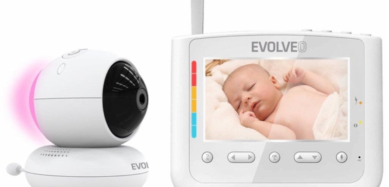 EVOLVEO NL4 Bébiőr éjszakai fénnyel és forgó kamerával