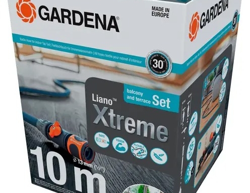 GARDENA Liano™ Xtreme Textil locsolótömlő készlet adapterrel, 13 mm, 10&nbsp;m