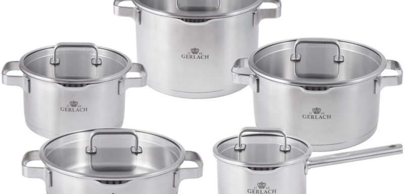 Gerlach PRESTIGE PLUS Rozsdamentes acél főzőedénykészlet 10 db