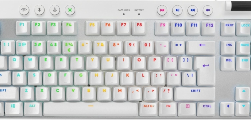 Logitech G PRO X TKL Lightspeed Tactile, fehér