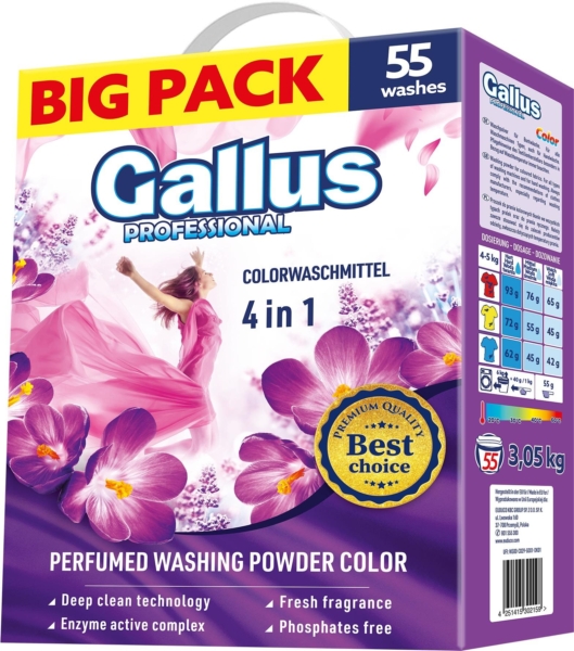 Gallus PROFESIONAL Color, 3,05&nbsp;kg (55 mosás)