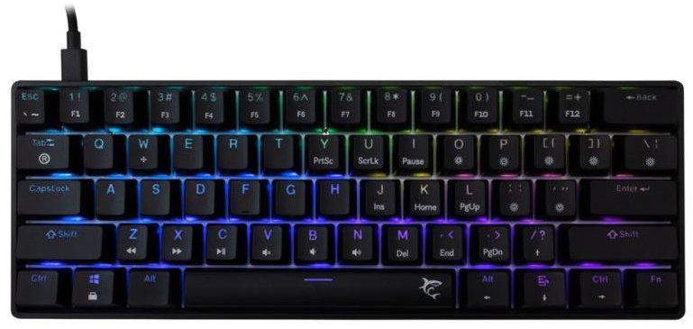 White Shark SHINOBI 2, blue switch, fekete – US